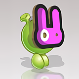 Masque Smiley Pink Lapin