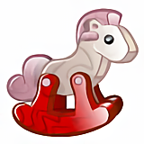 MONTURE : Cheval bascule en Bois